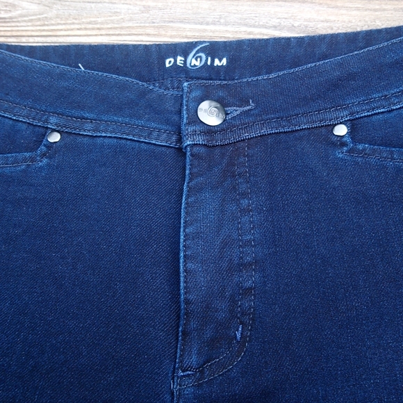 Denim 6 Dark Wash Blue Jean Denim Trouser Dress Pants - Picture 6 of 14